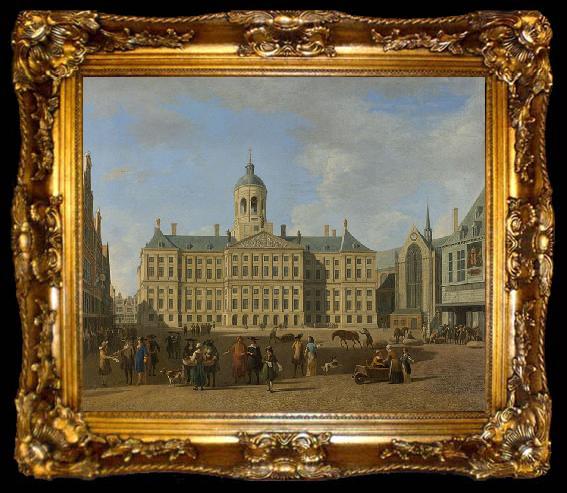 framed  BERCKHEYDE, Gerrit Adriaensz. The town hall on the Dam, Amsterdam, ta009-2